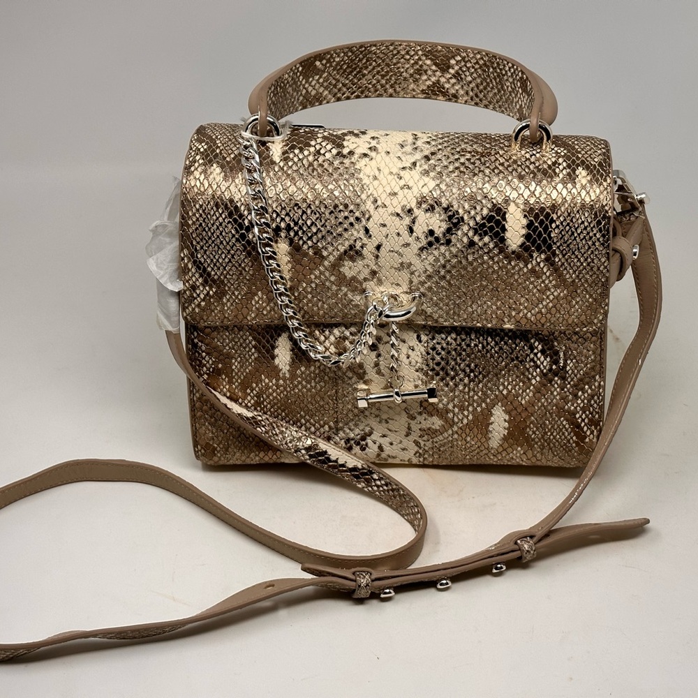 Luana Italian Leather Snakeskin Handbag/ CrossBag